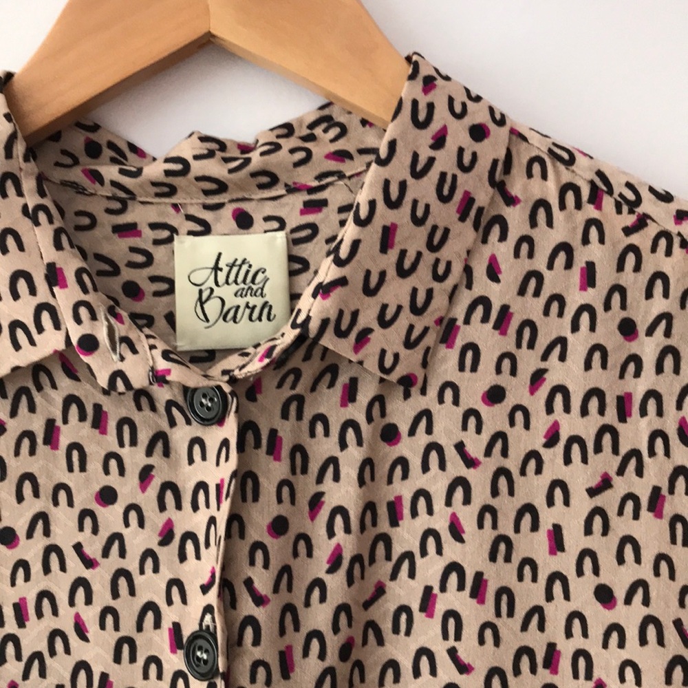 Attic And Barn print blouse